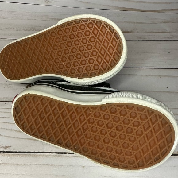 VGUC 4C Black Vans with Velcro - Picture 3 of 3